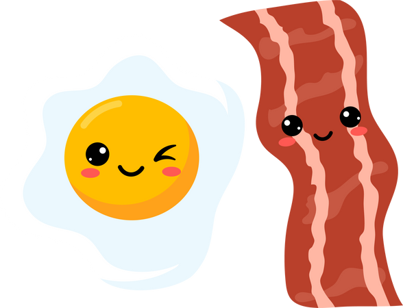 Egg and Bacon kawaii